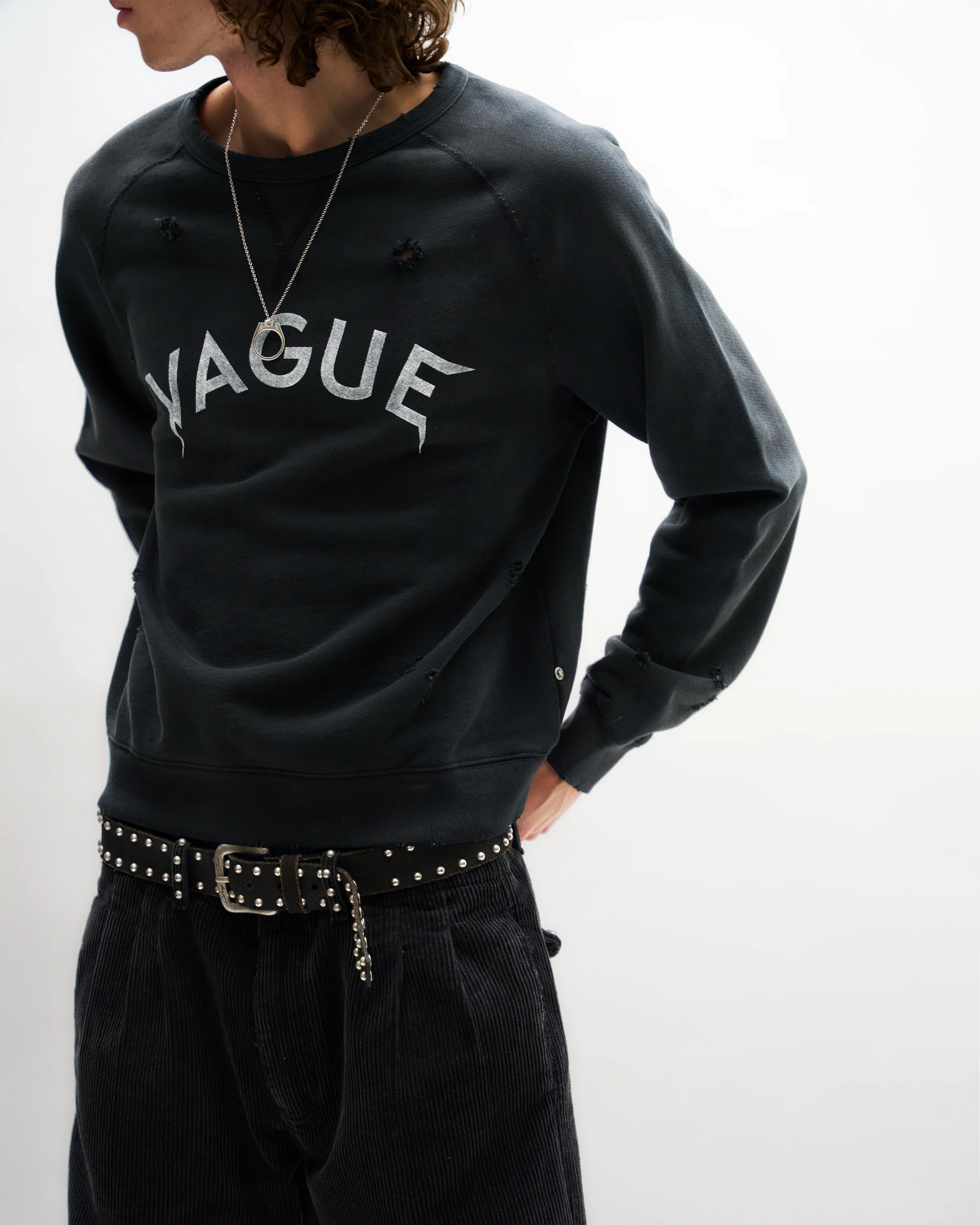 ARCH LOGO CREWNECK [SUNBEAT BLACK] - Image 3