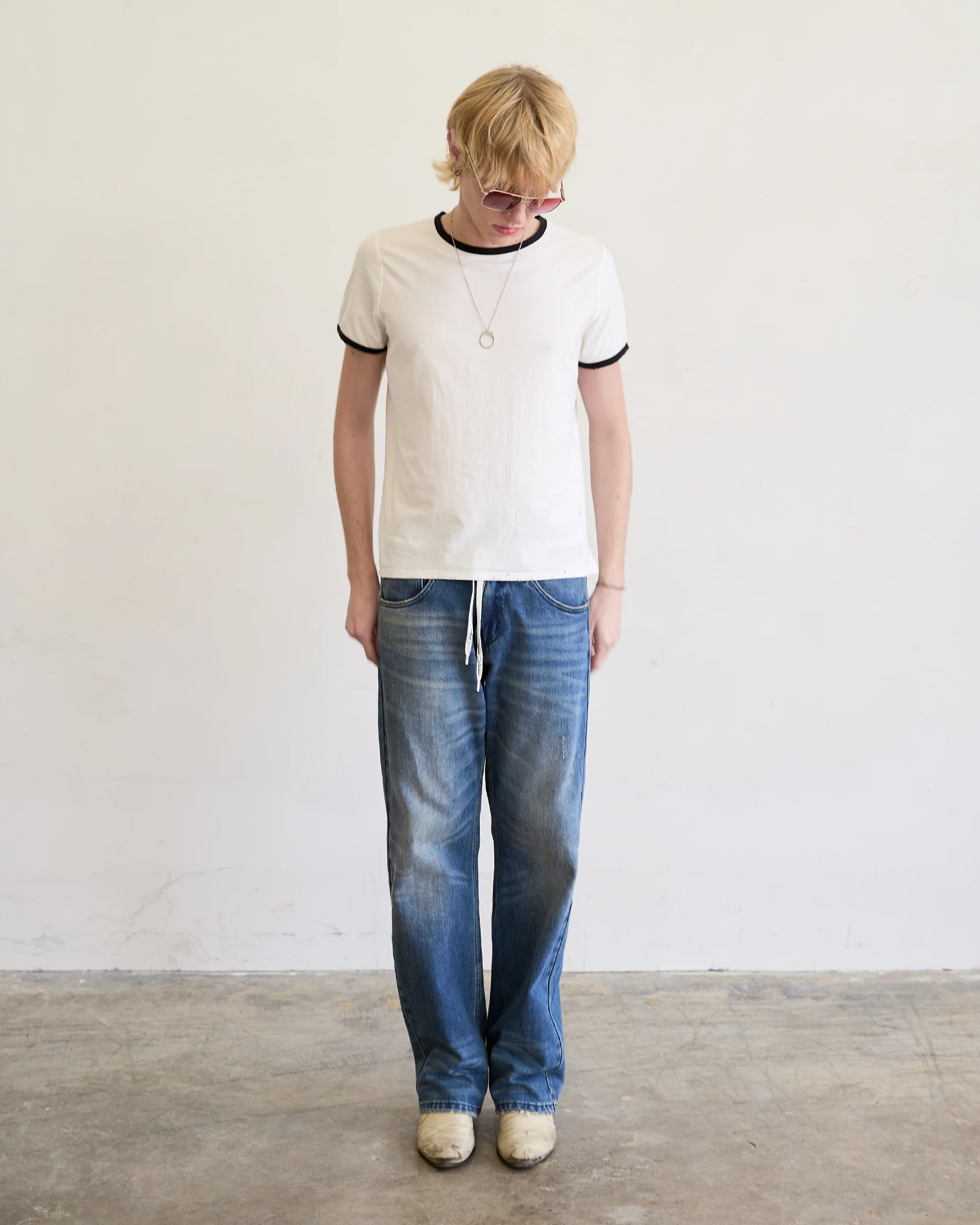 BEATNIK RINGER TEE [WHITE] - Image 5