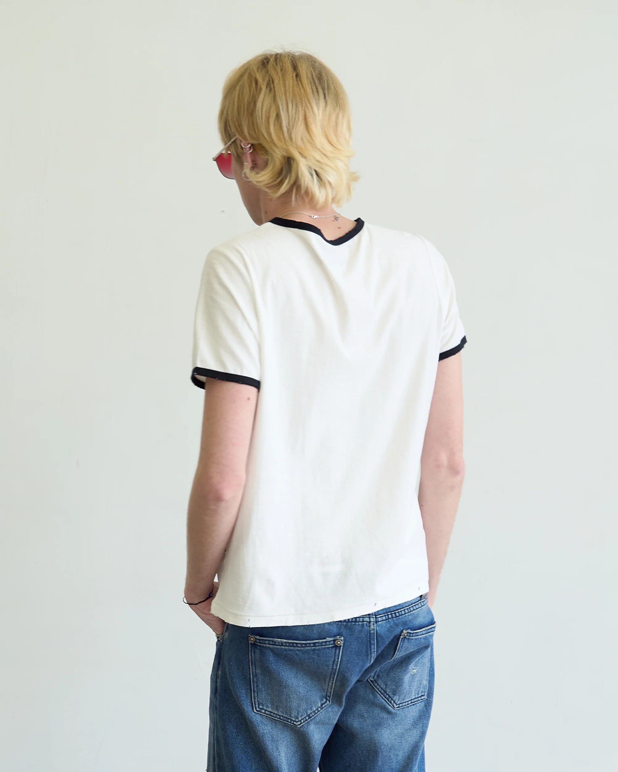 BEATNIK RINGER TEE [WHITE] - Image 6