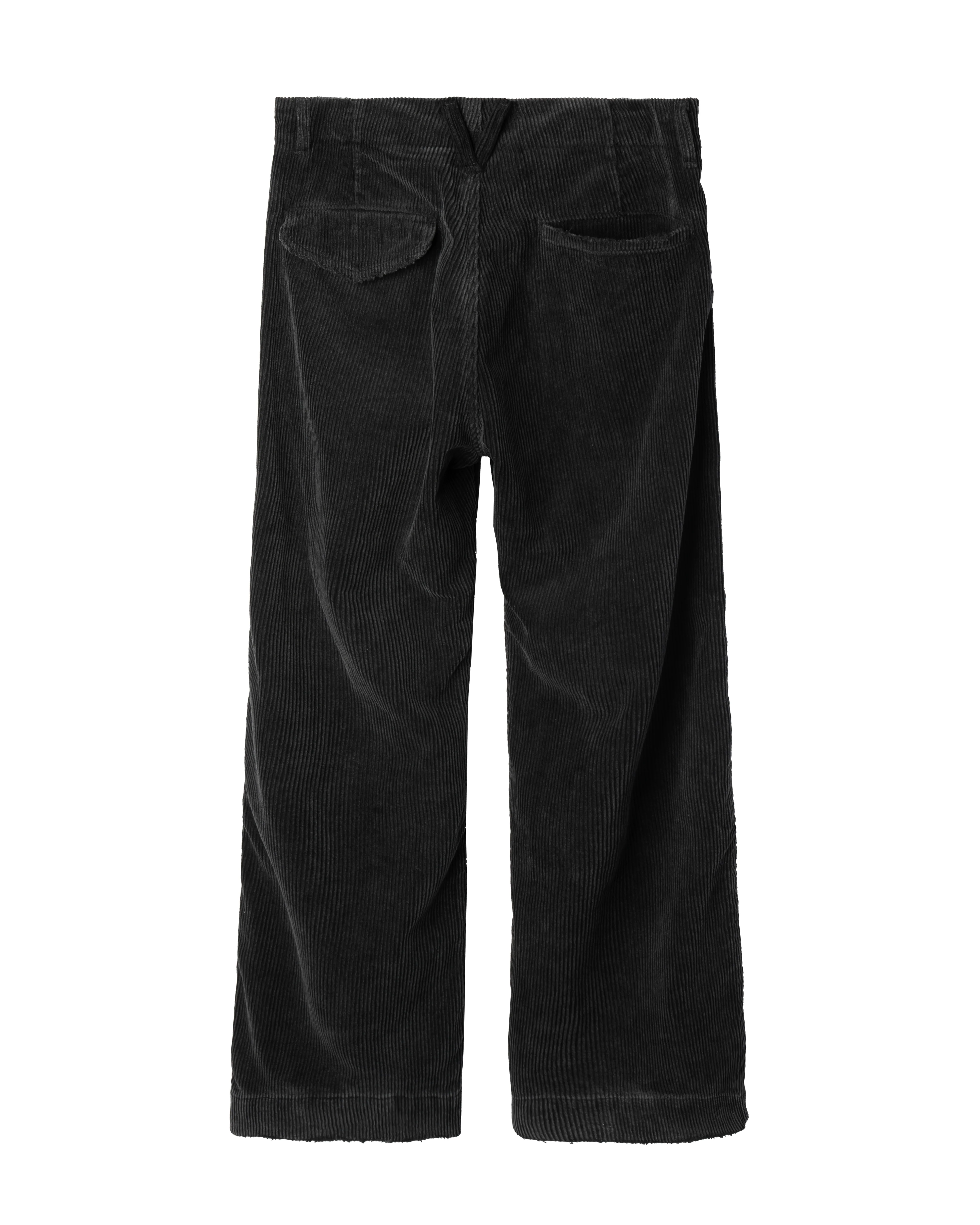 PLEATED CORDUROY TROUSERS [SUNBEAT BLACK] - Image 6