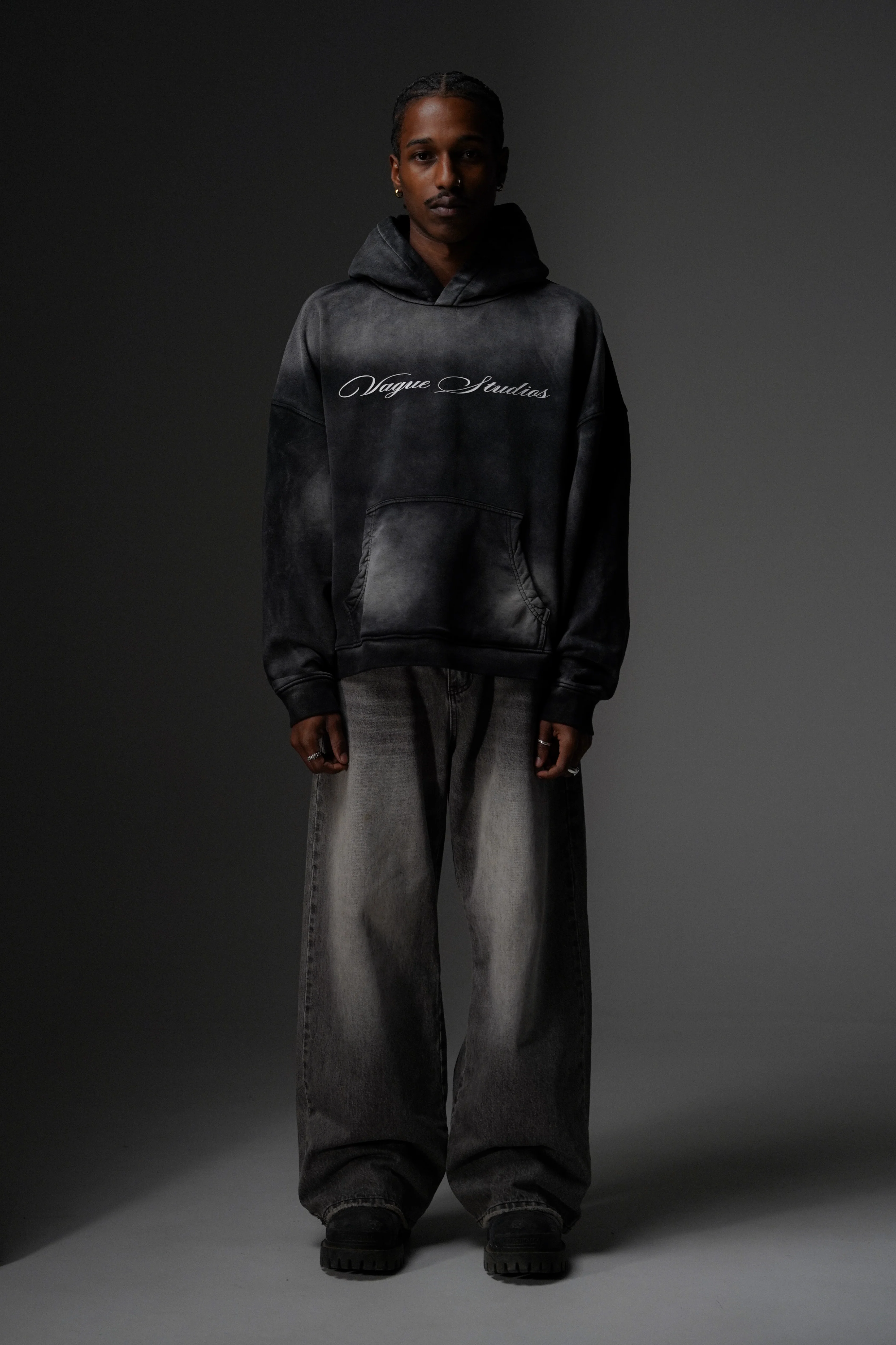 SCRIPT HOODIE [SUNBEAT BLACK] - Image 4