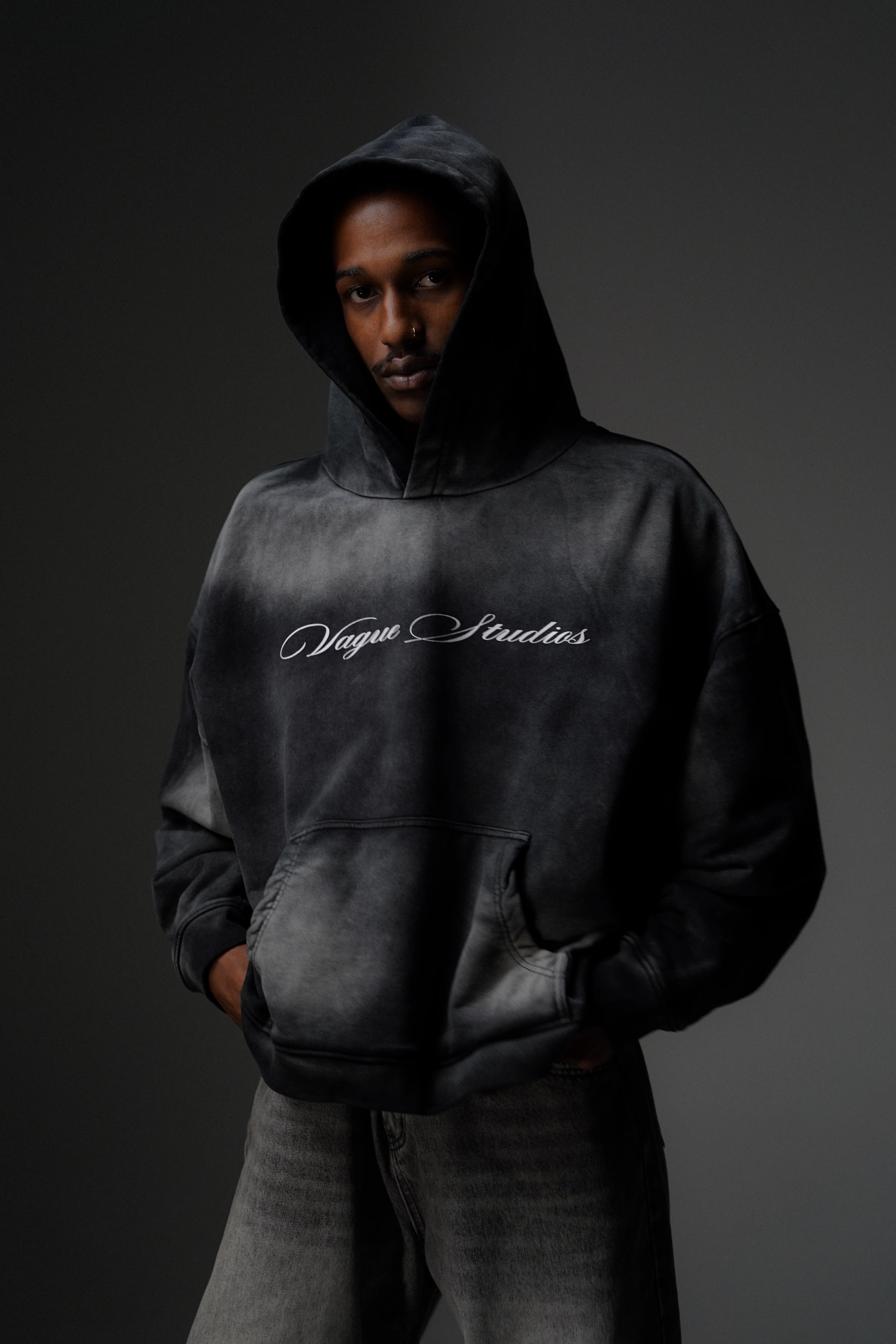 SCRIPT HOODIE [SUNBEAT BLACK] - Image 5