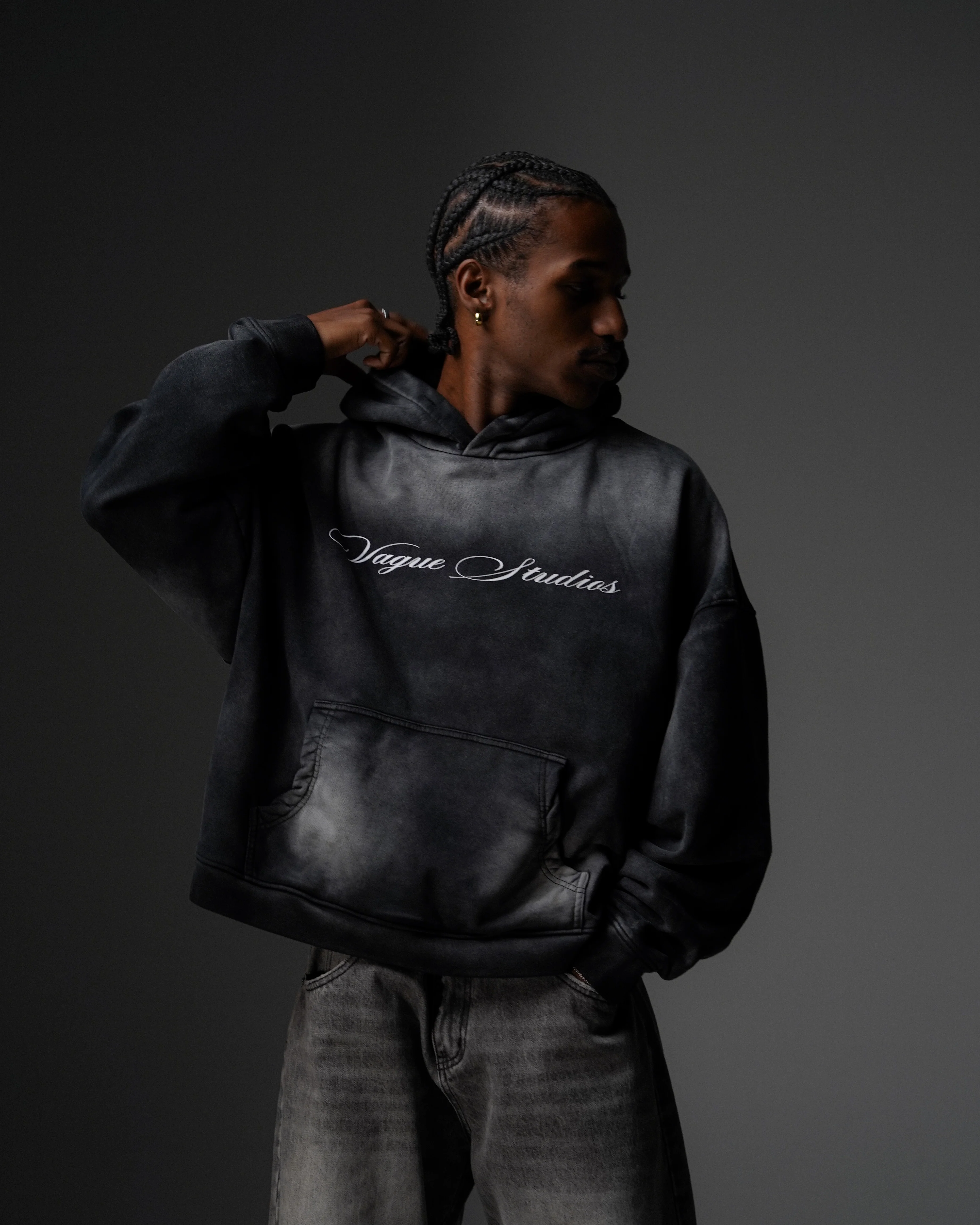 SCRIPT HOODIE [SUNBEAT BLACK] - Image 7