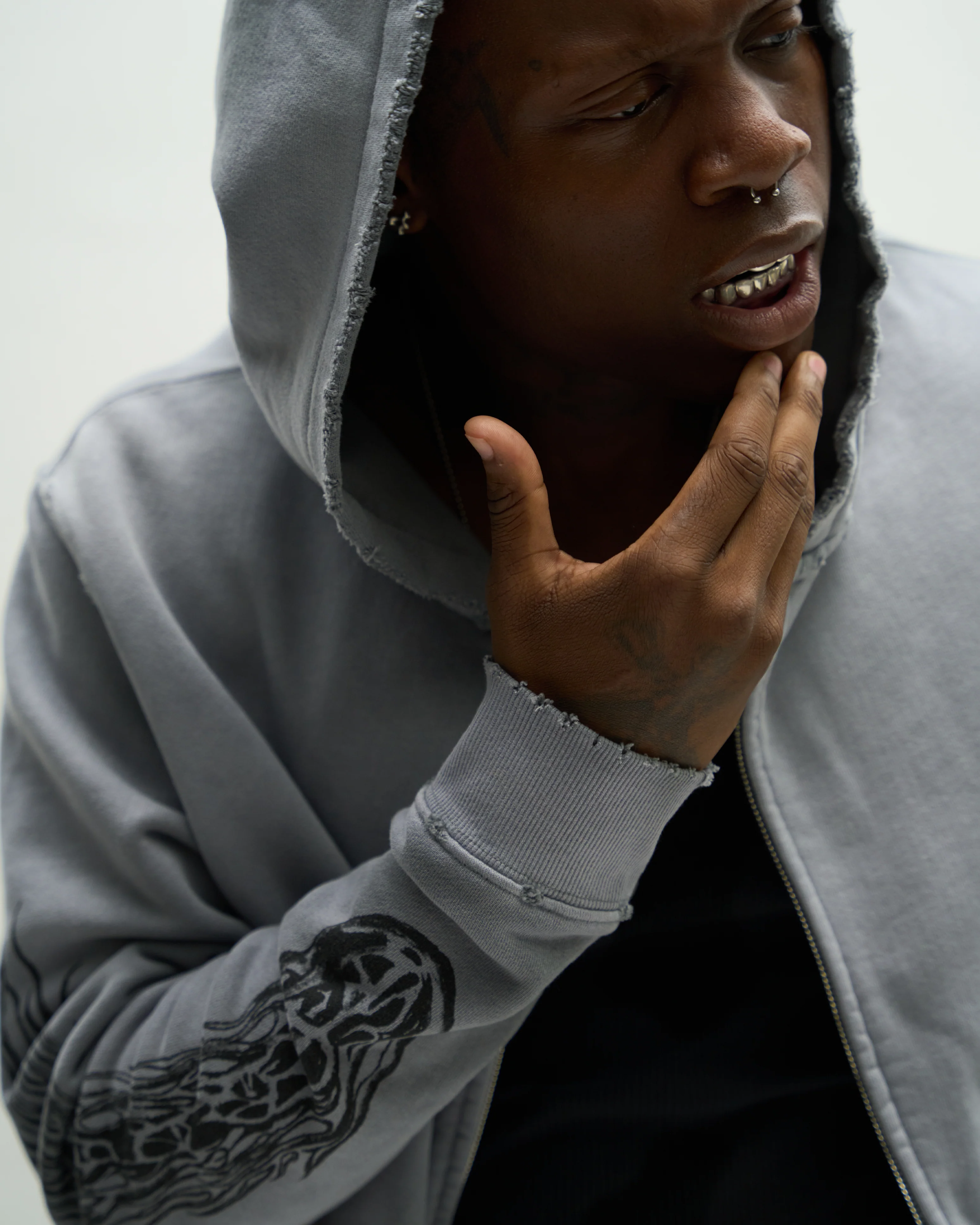 THRASH ZIP-UP [GREY] - Image 6