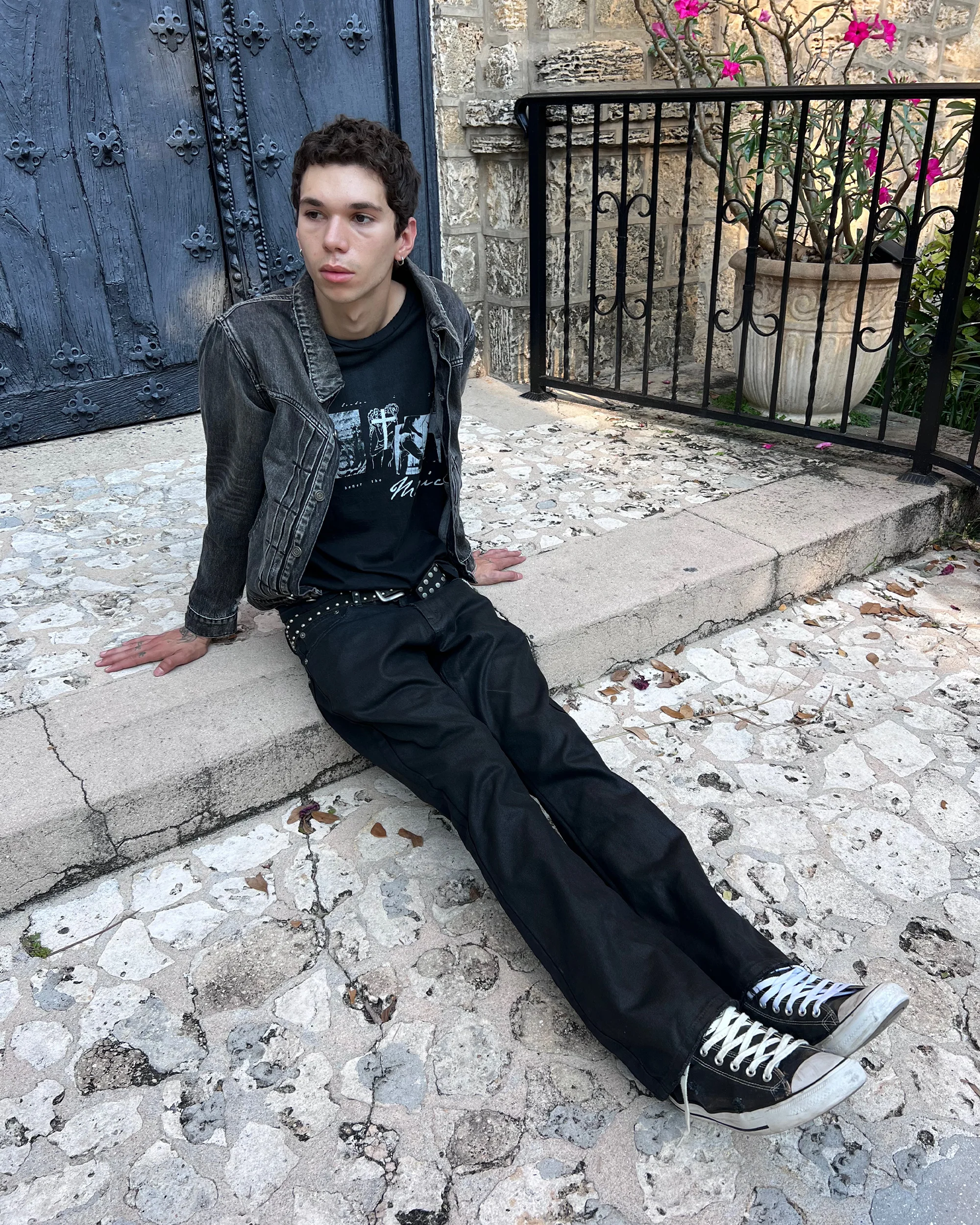 LIGHT WAXED BOOTCUT DENIM [BLACK] - Image 6